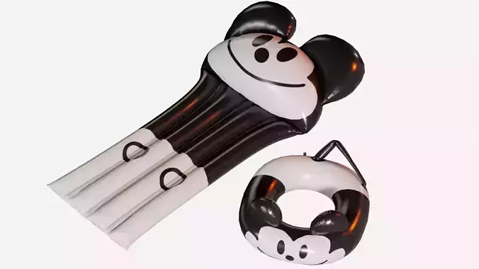Mickey Pool Floats Steamboat Willie Low-poly 3D model