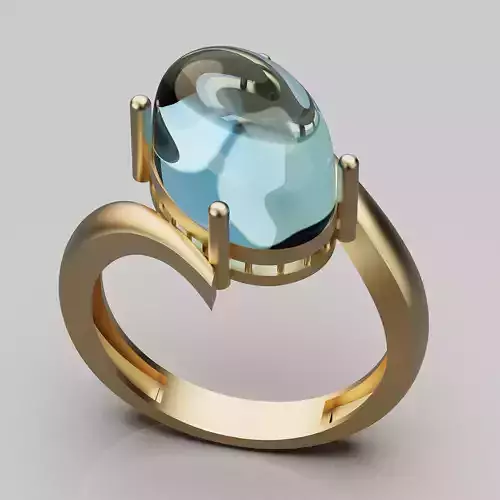 Lux ring silver gold sterling printable jewelry 3D model