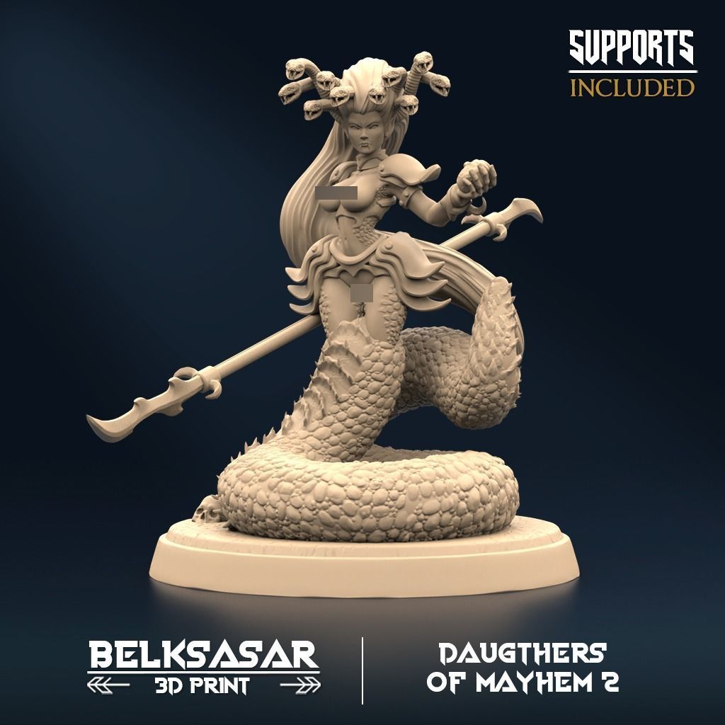 Mayhem Marauder Set x5 Normal and Nude 3D print model_3