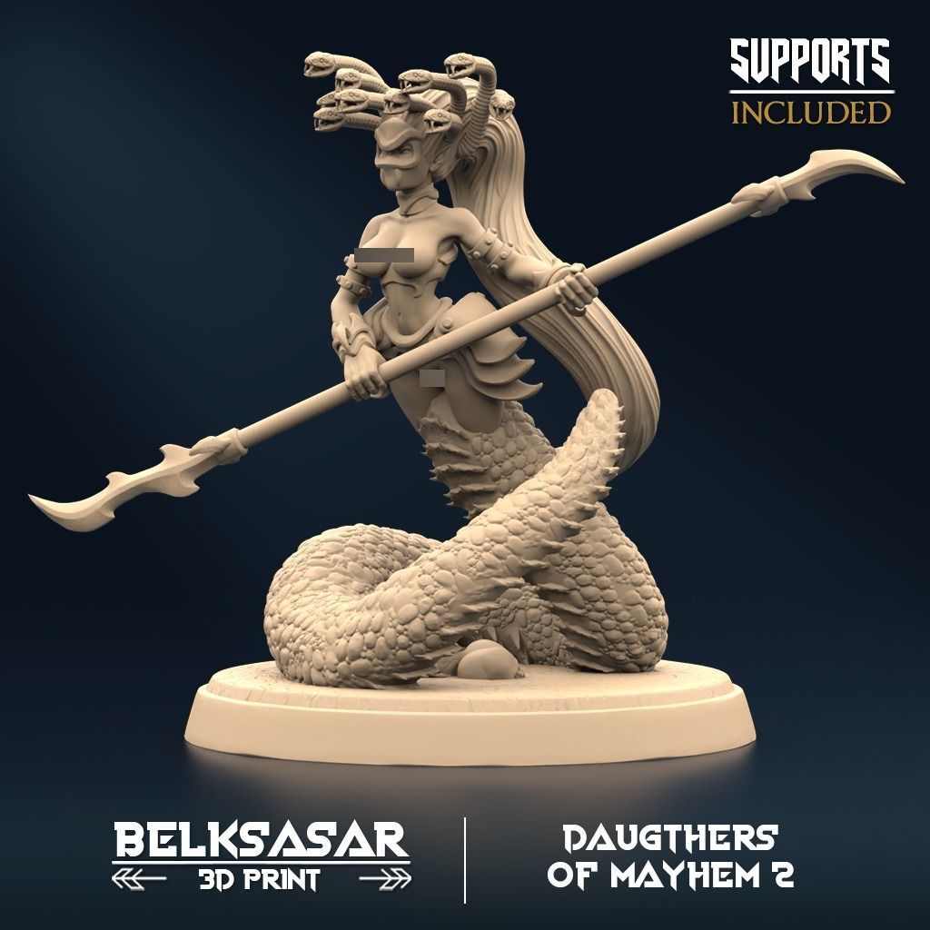 Mayhem Marauder Set x5 Normal and Nude 3D print model_2