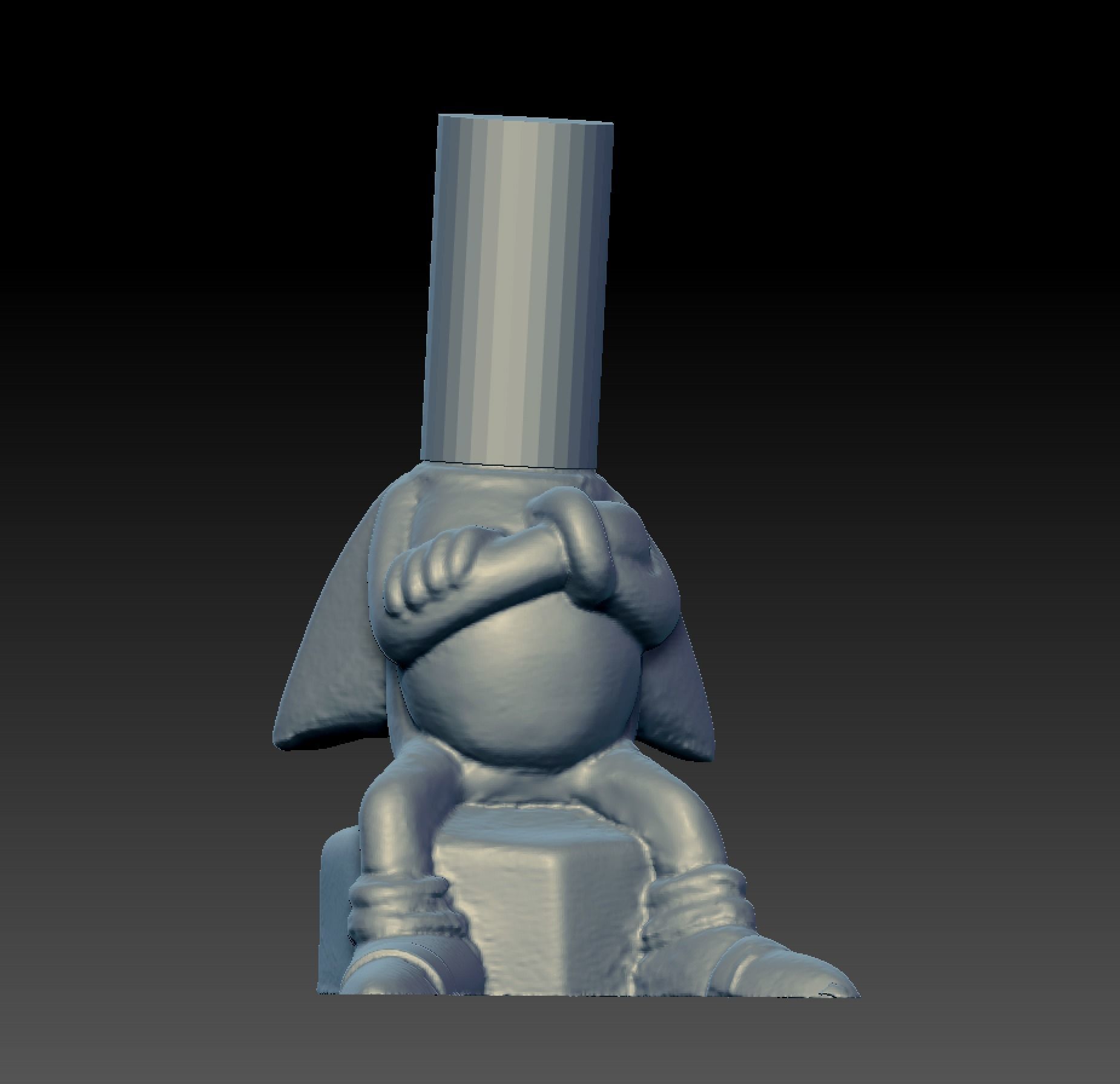 Sonic Sonic Statue Scan 3D print model_4