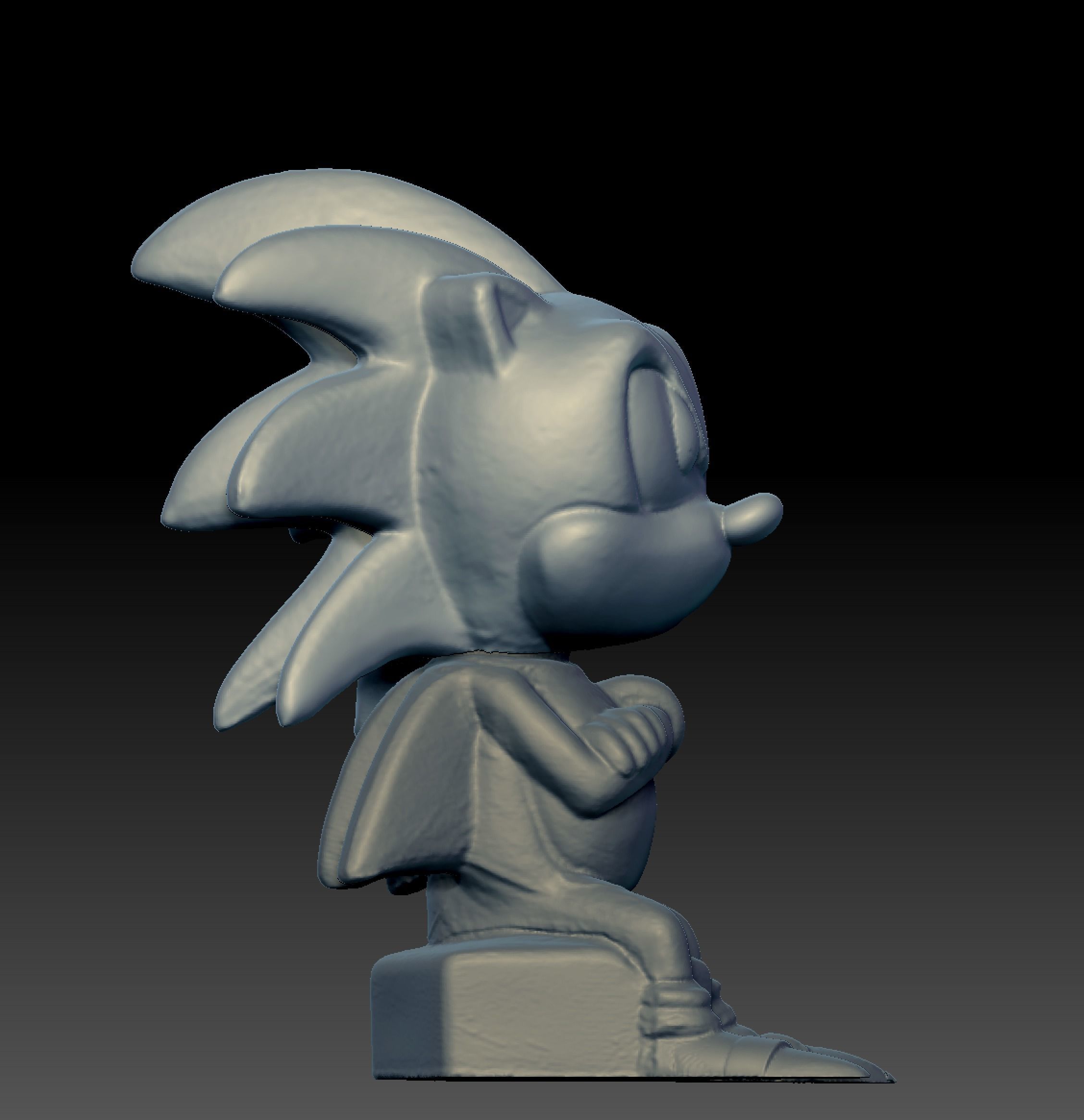Sonic Sonic Statue Scan 3D print model_1