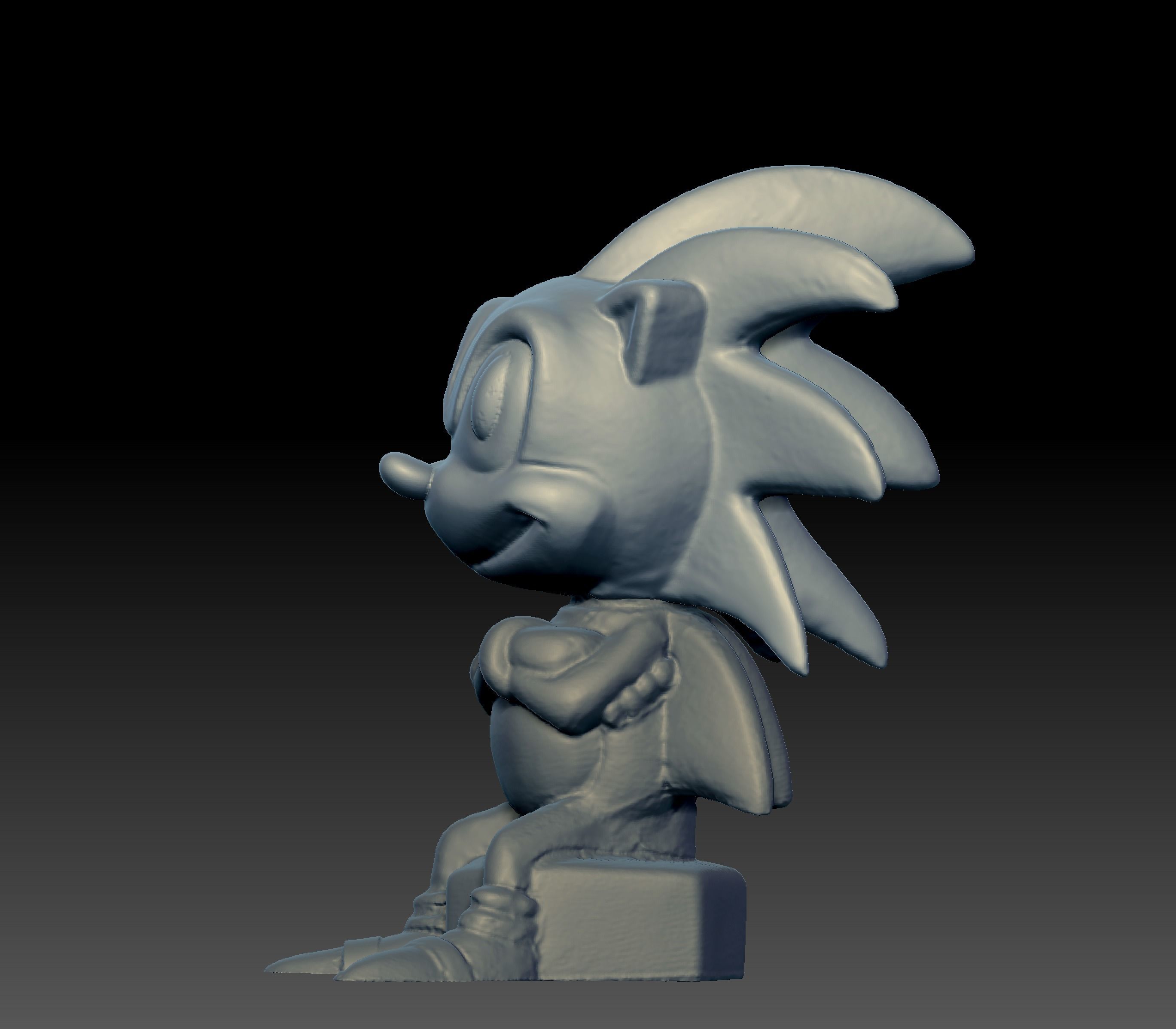 Sonic Sonic Statue Scan 3D print model_3