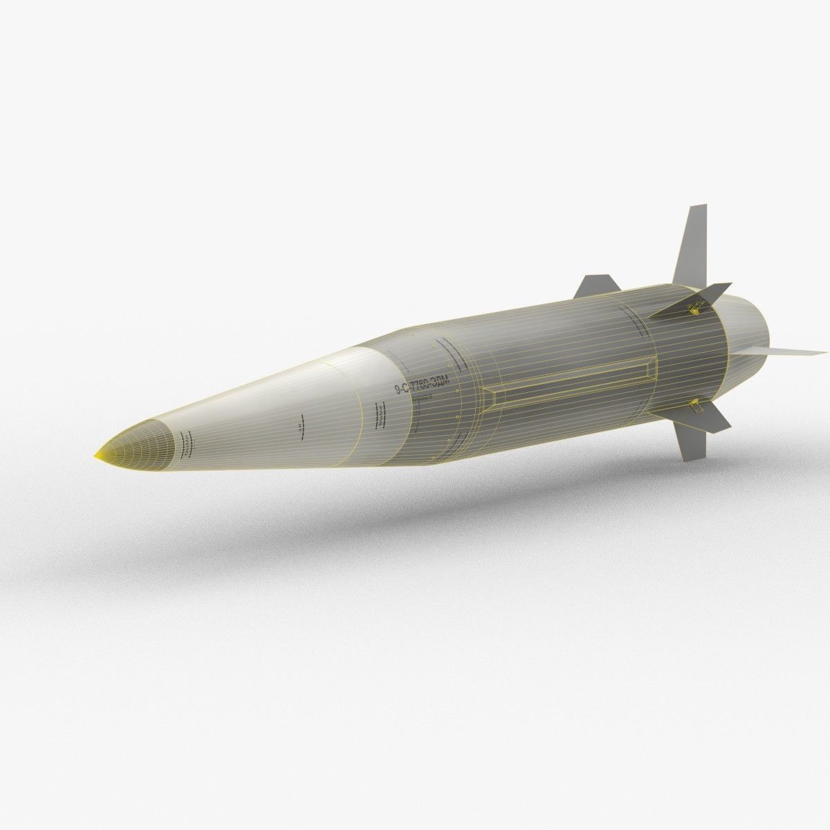 Kinzhal Kh-47M2 Low-poly 3D model_7