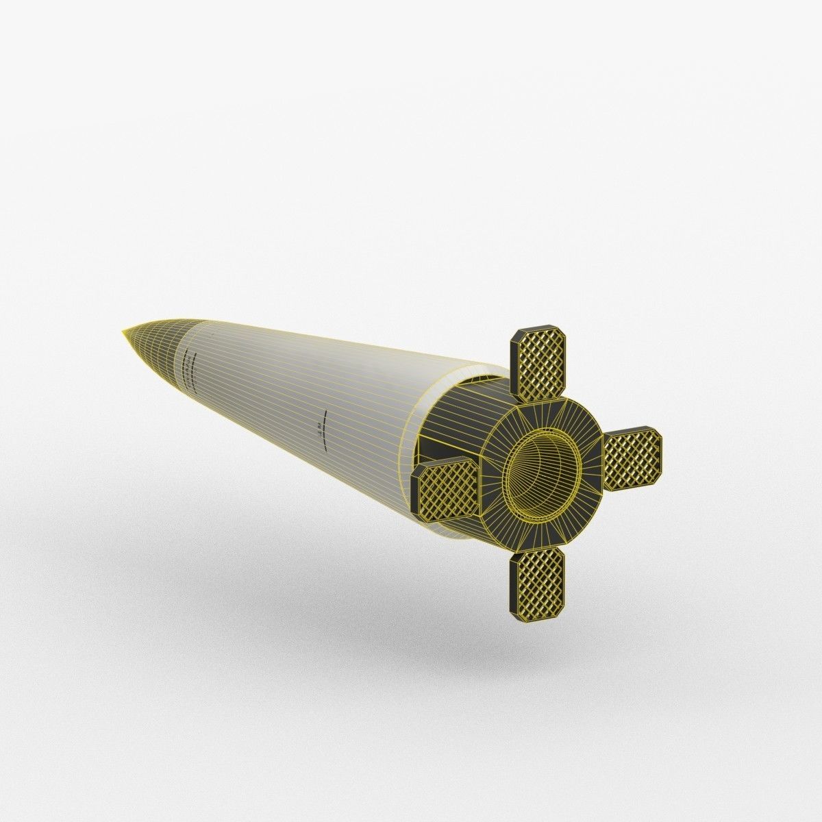 Kinzhal Kh-47M2 Low-poly 3D model_9