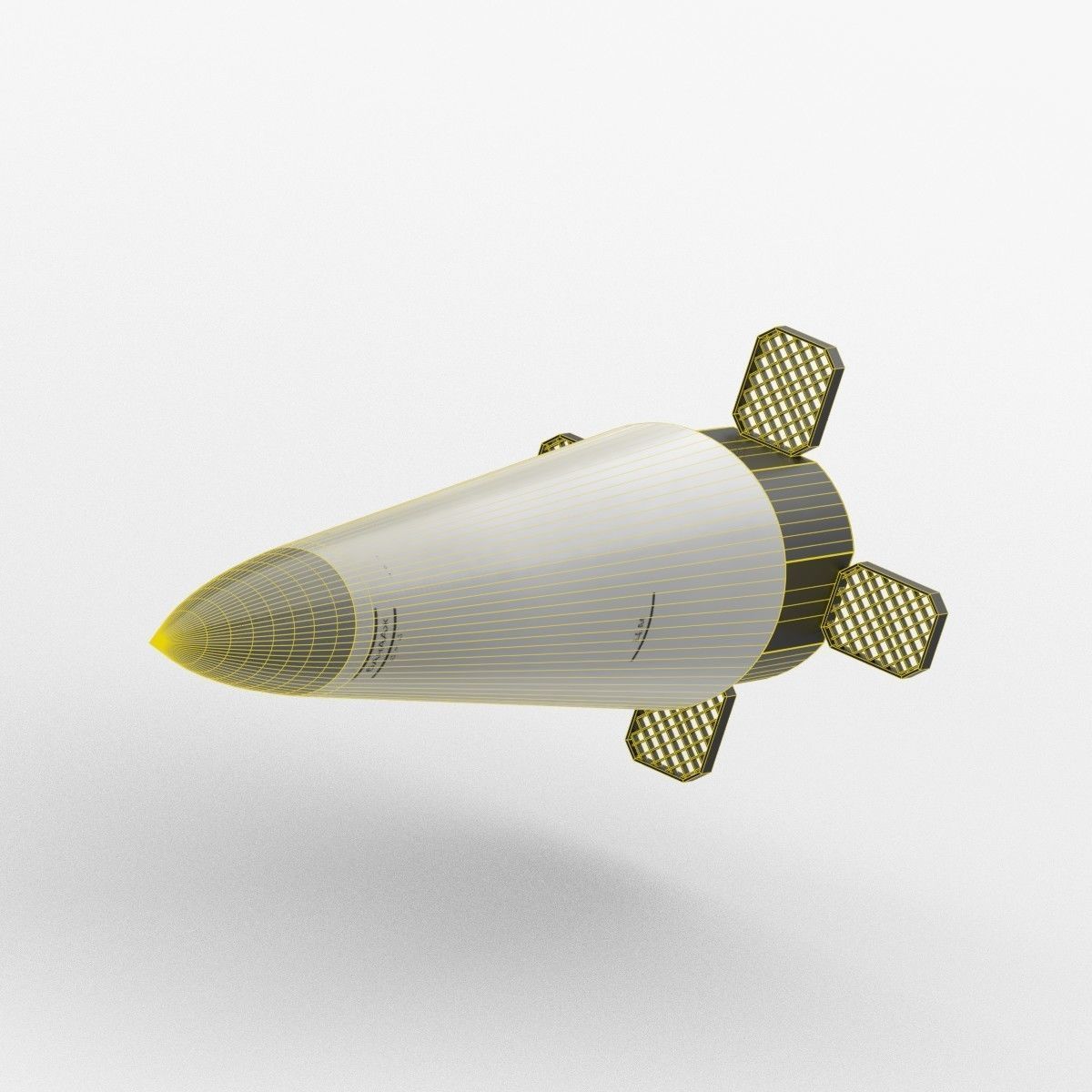 Kinzhal Kh-47M2 Low-poly 3D model_8