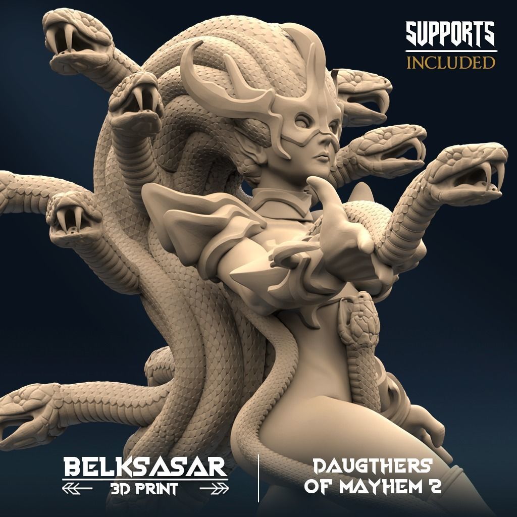 Viper Queen Normal and Nude 3D print model_5