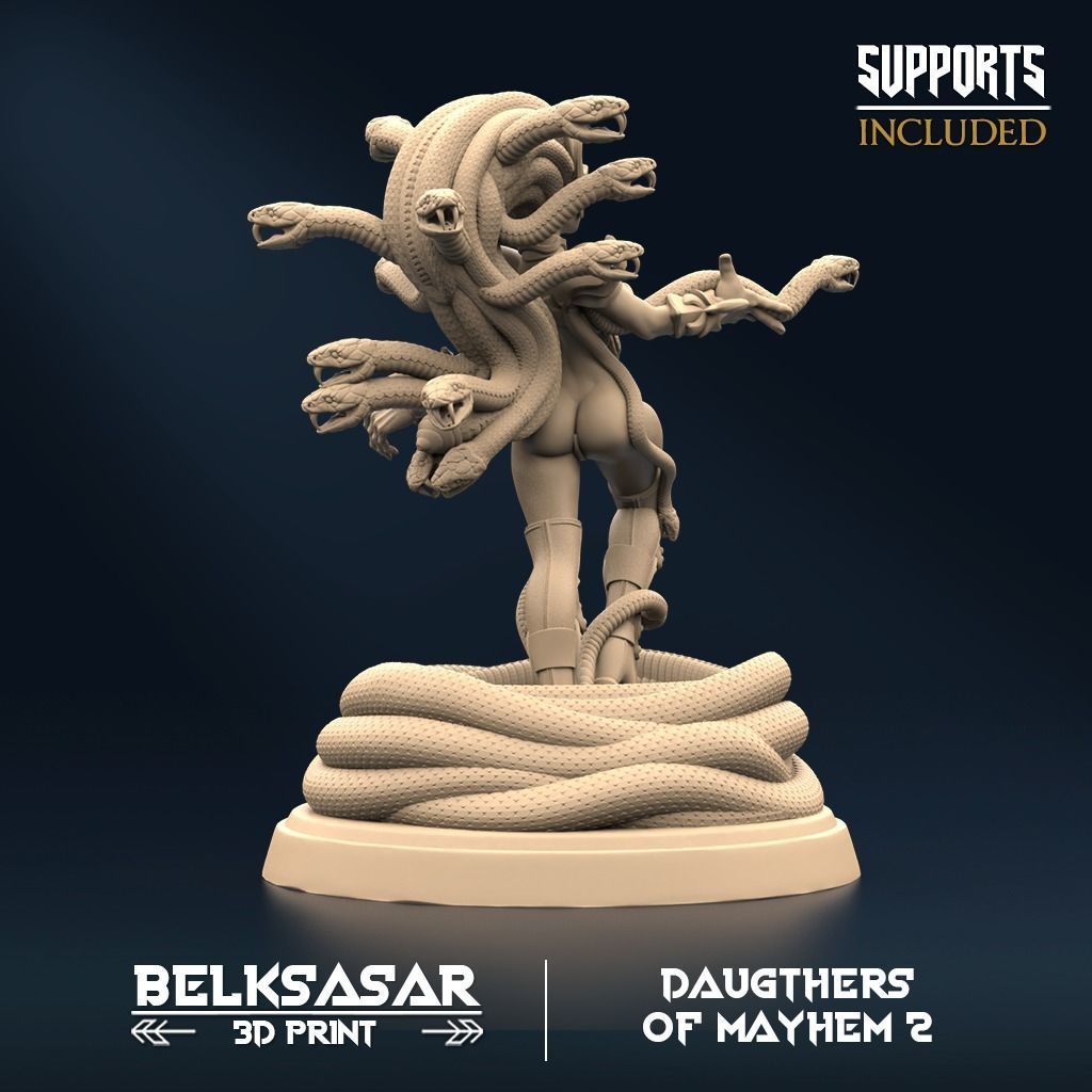 Viper Queen Normal and Nude 3D print model_3