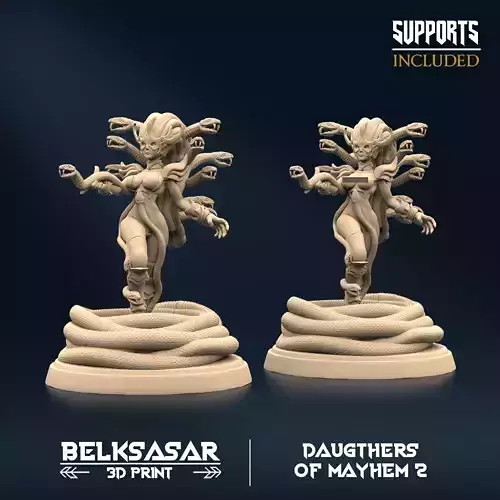 Viper Queen Normal and Nude 3D print model