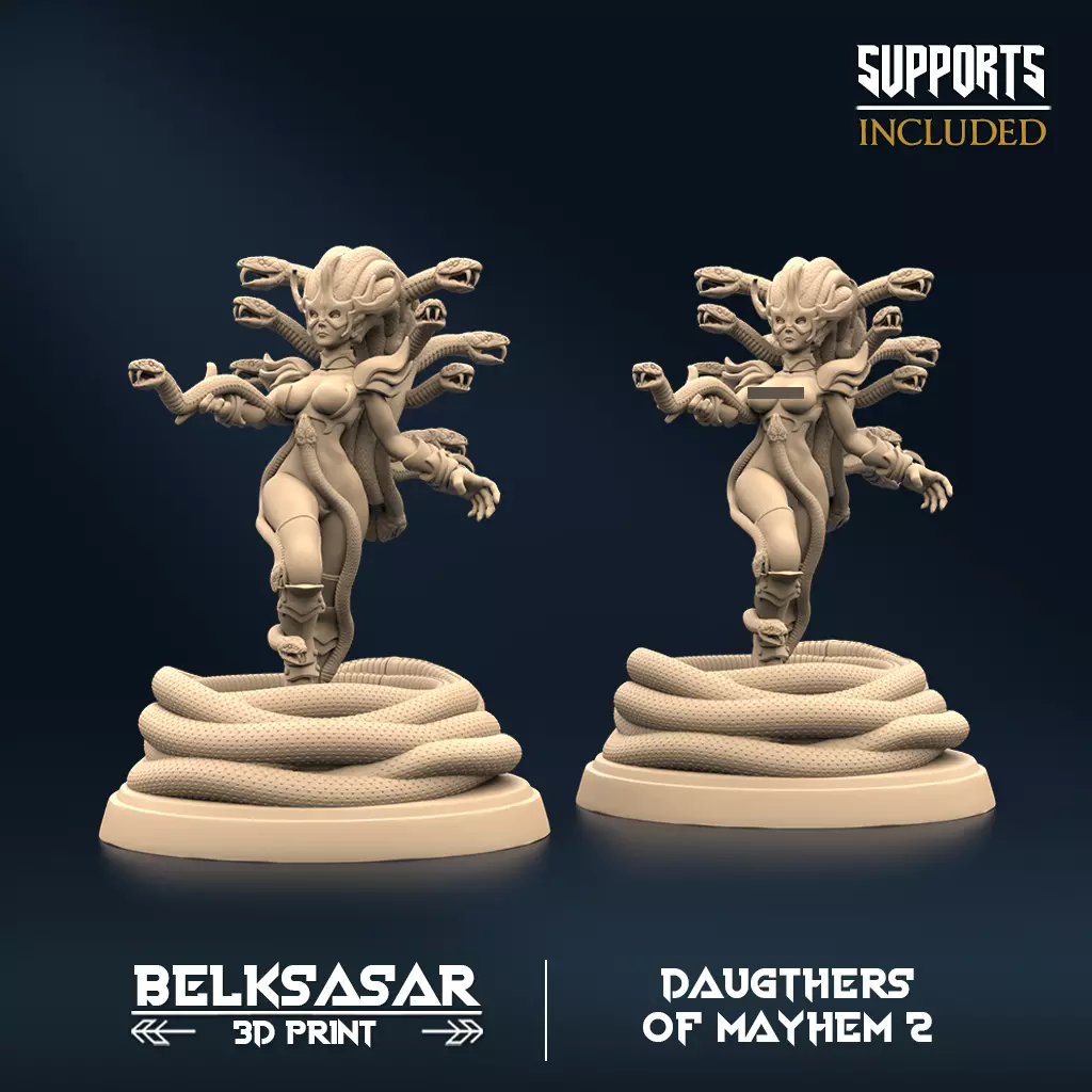 Viper Queen Normal and Nude 3D print model_0