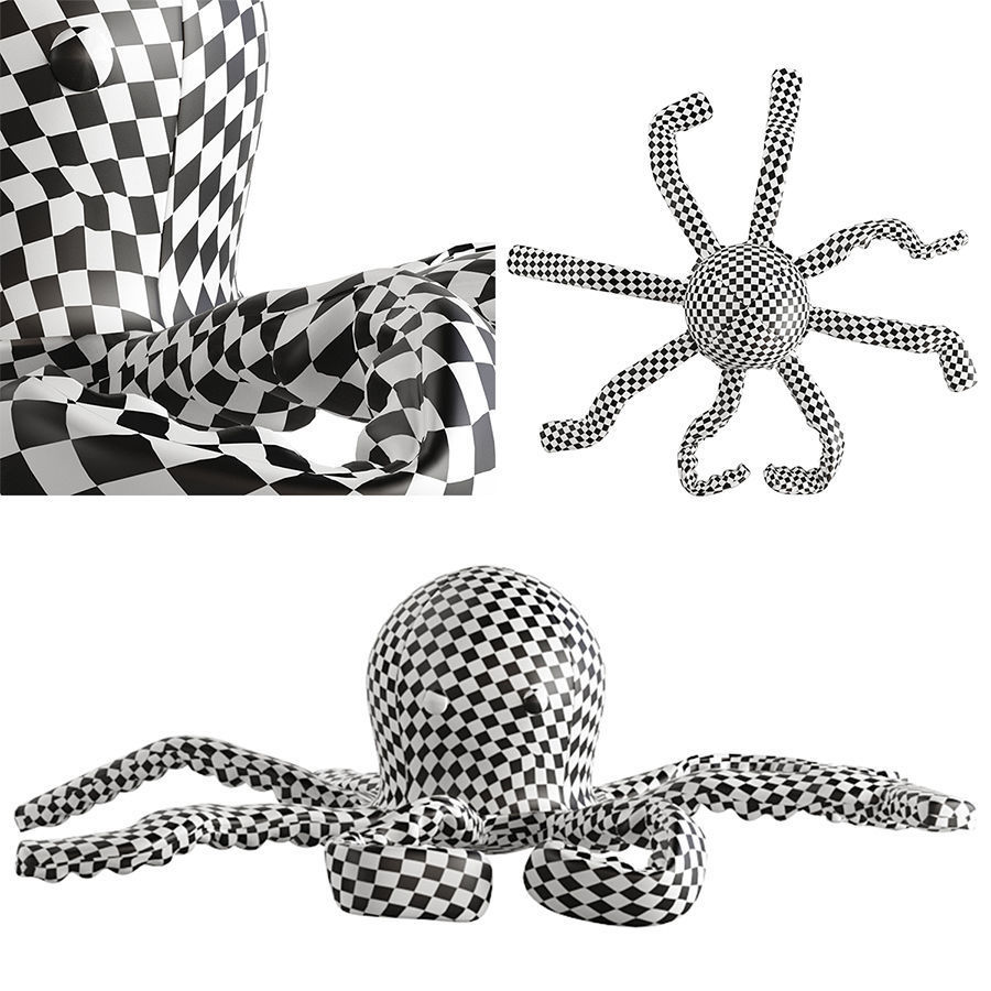 Teddy Octopus - Animated Asset 3D model_3