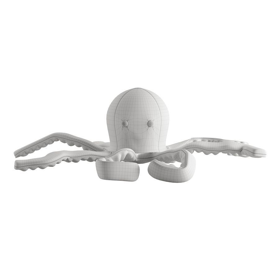 Teddy Octopus - Animated Asset 3D model_7