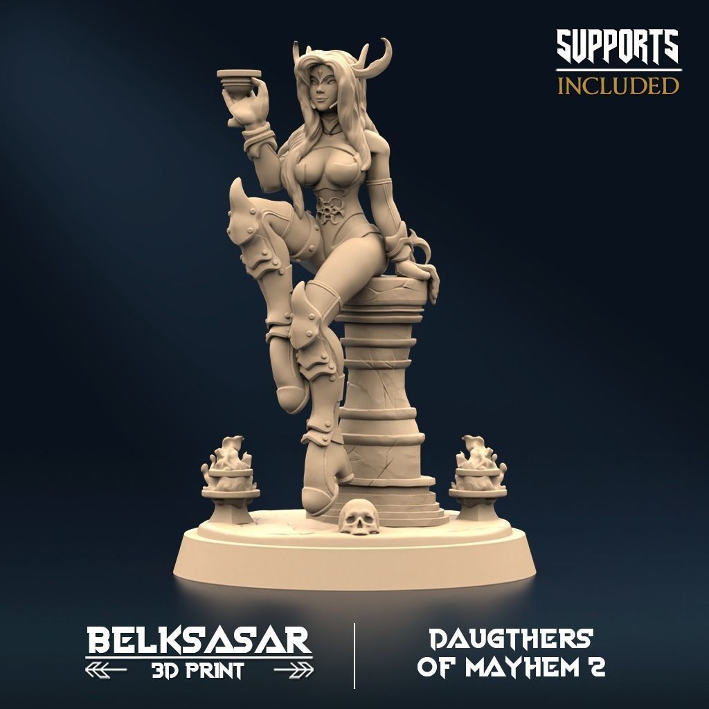 Blood Offering Bearer Normal and Nude 3D print model_1