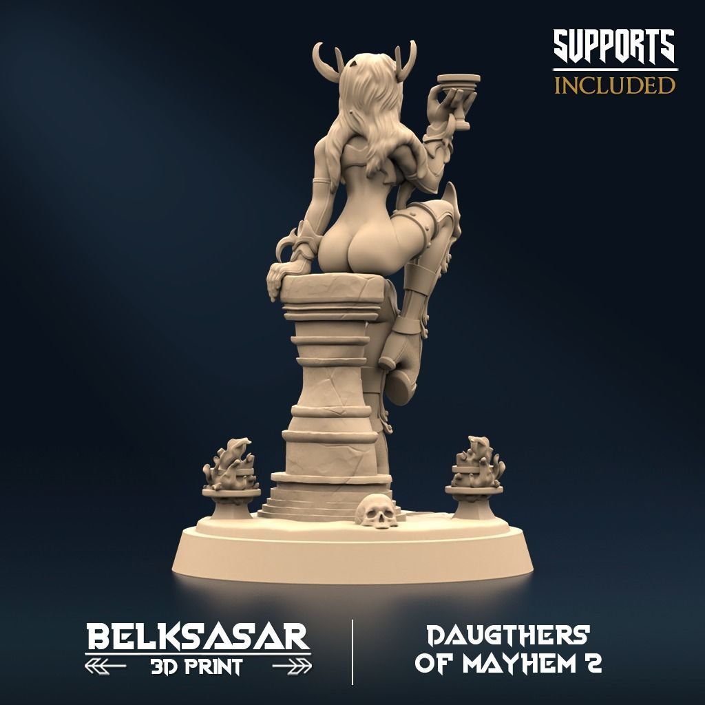 Blood Offering Bearer Normal and Nude 3D print model_4