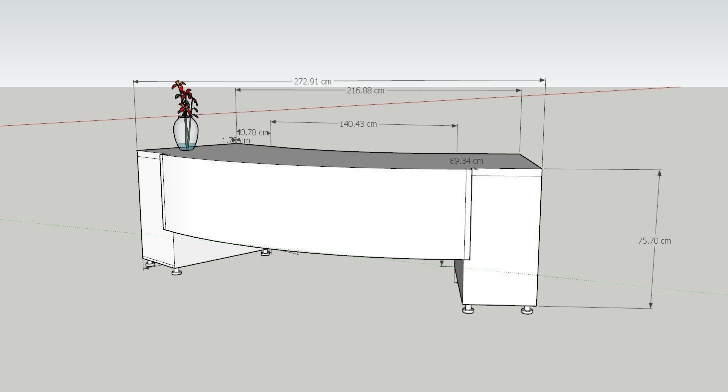 Office  wood Low-poly 3D model_9