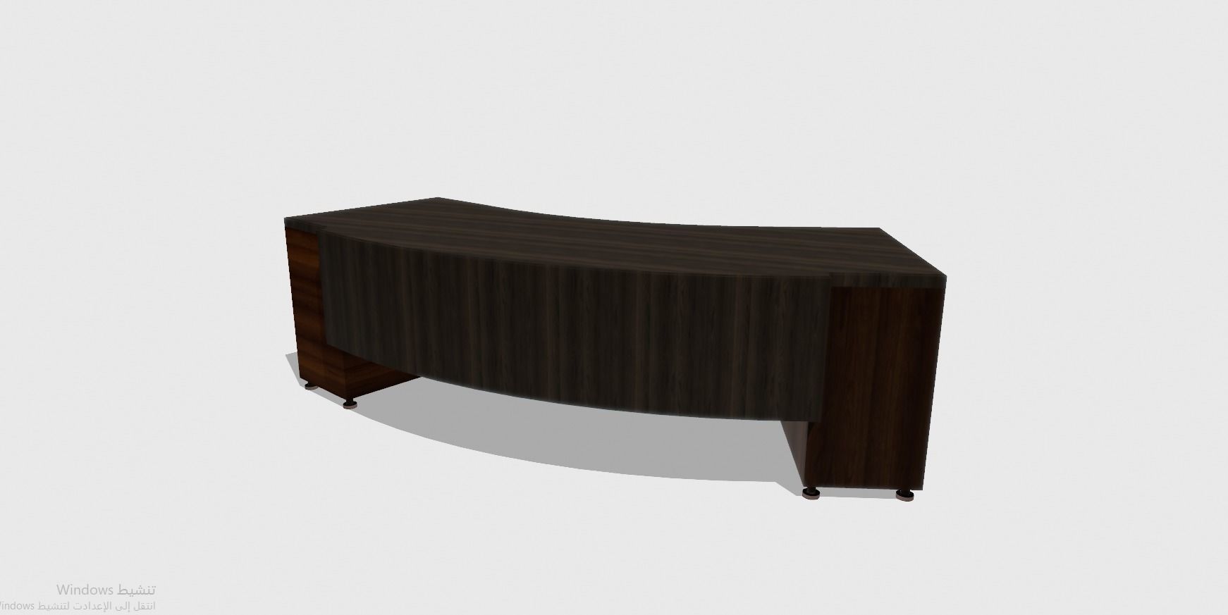 Office  wood Low-poly 3D model_1