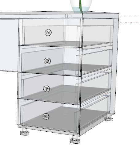 Office  wood Low-poly 3D model_15