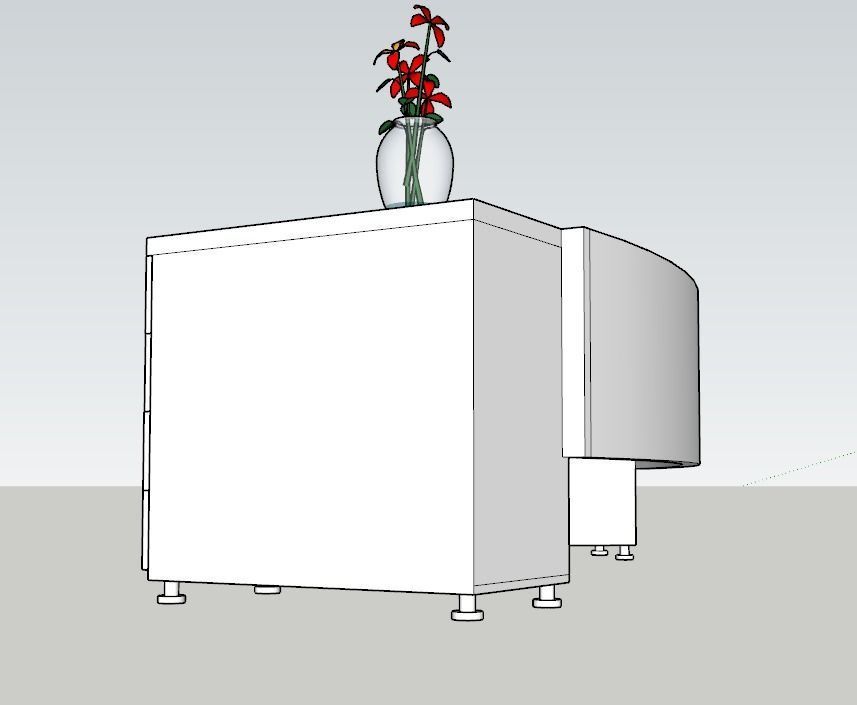 Office  wood Low-poly 3D model_13