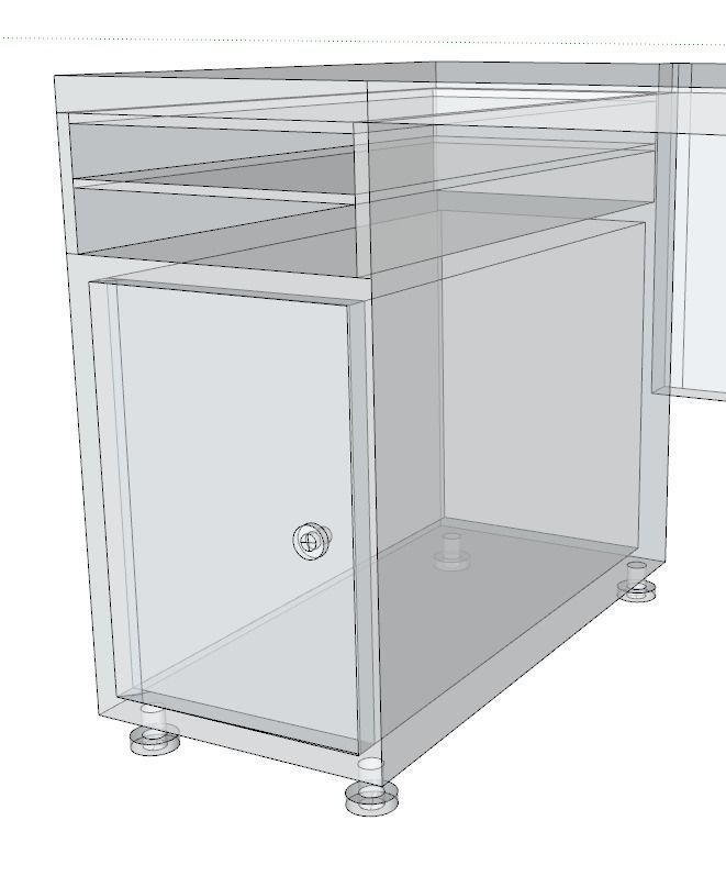 Office  wood Low-poly 3D model_16