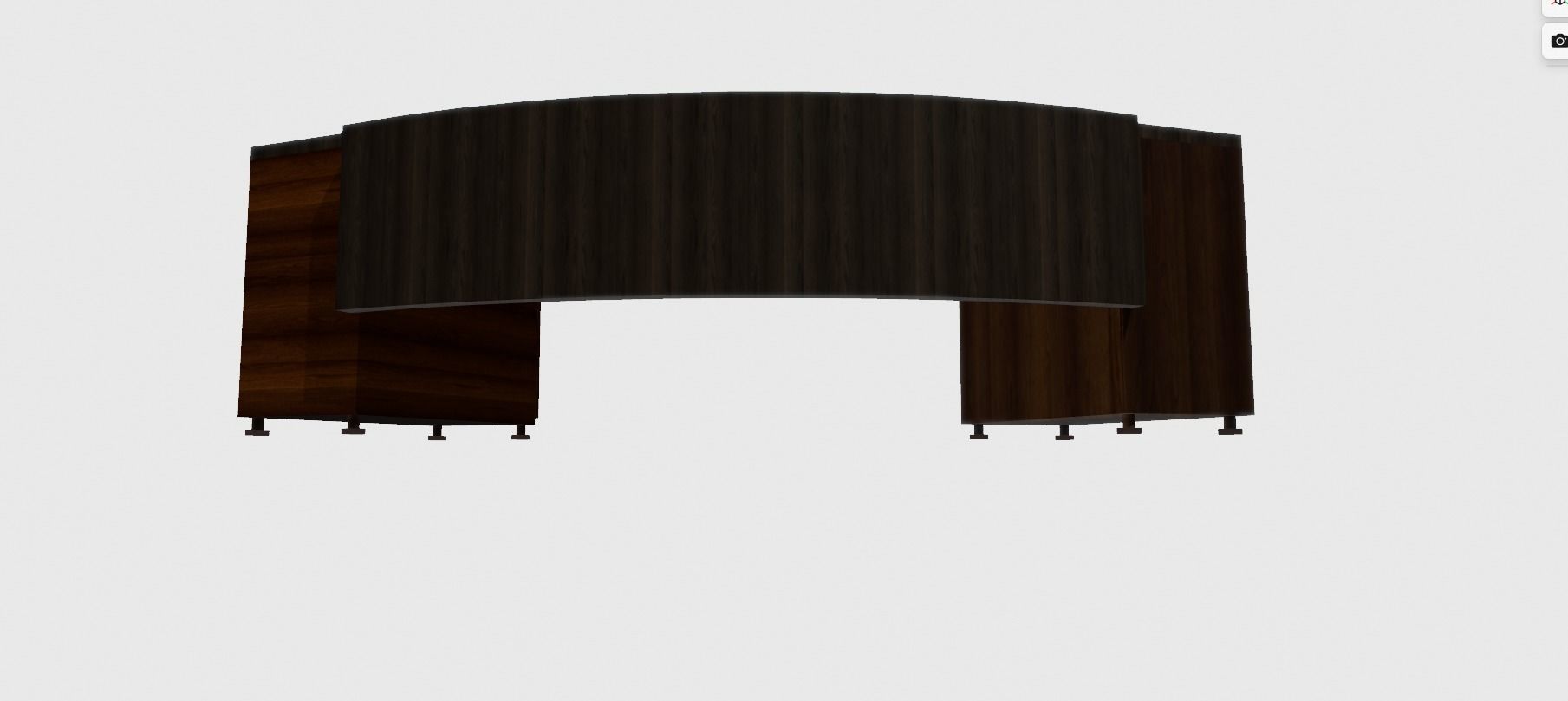 Office  wood Low-poly 3D model_3