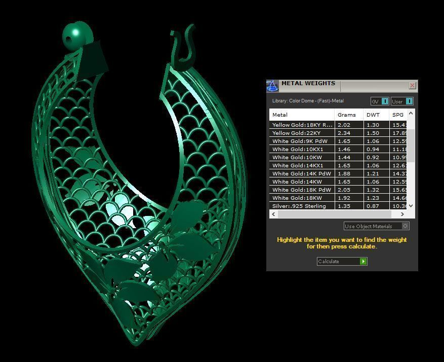 Fusion earring  3D print model_2