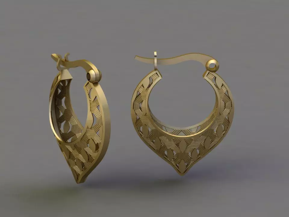 Fusion earring 3D print model