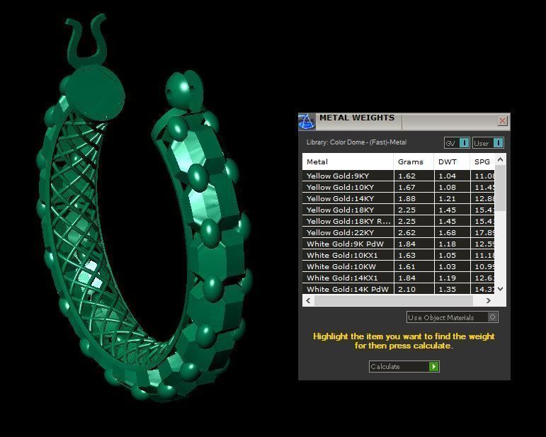 Fusion earring 3D print model_2