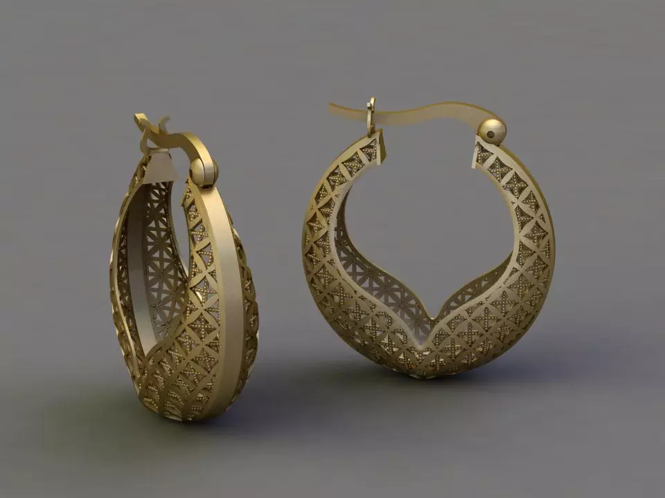 Fusion earring 3D print model