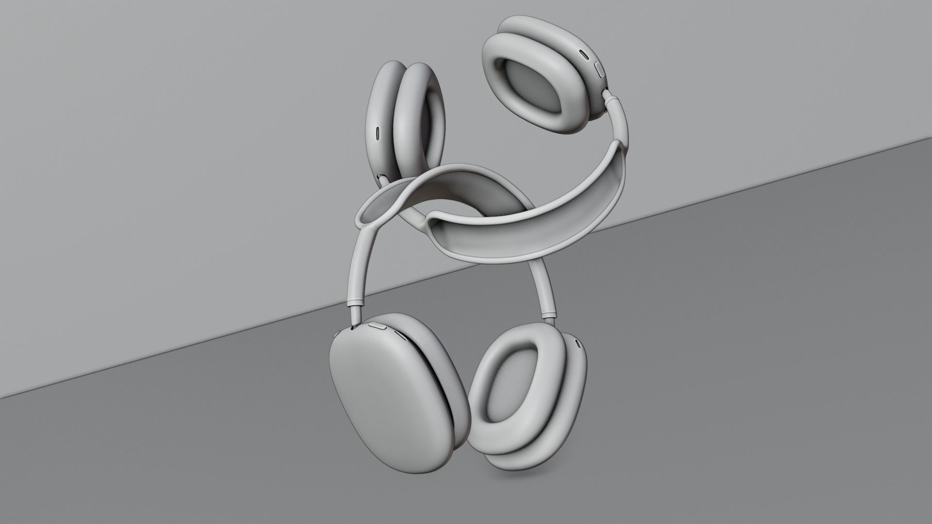 Luxury Gold Over-Ear Headphones - Premium 3D Model 3D model_1