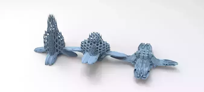 Floating cyber jet monolith 3 versions 