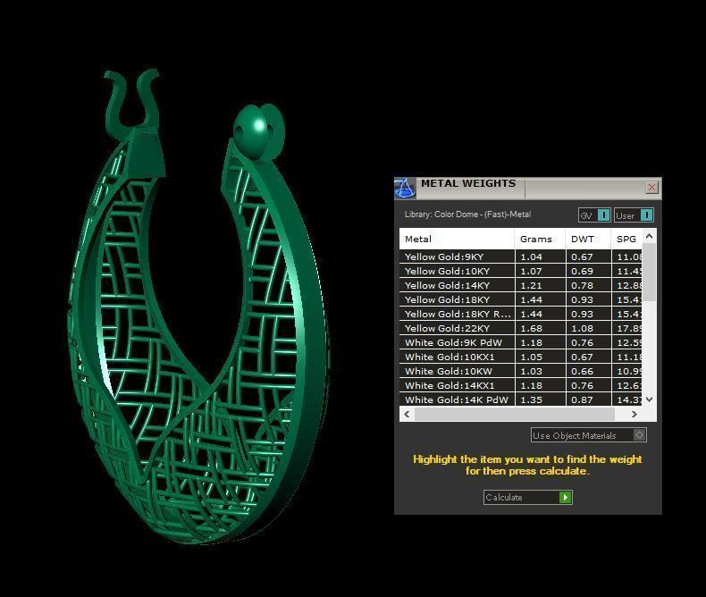 Fusion earring  3D print model_2