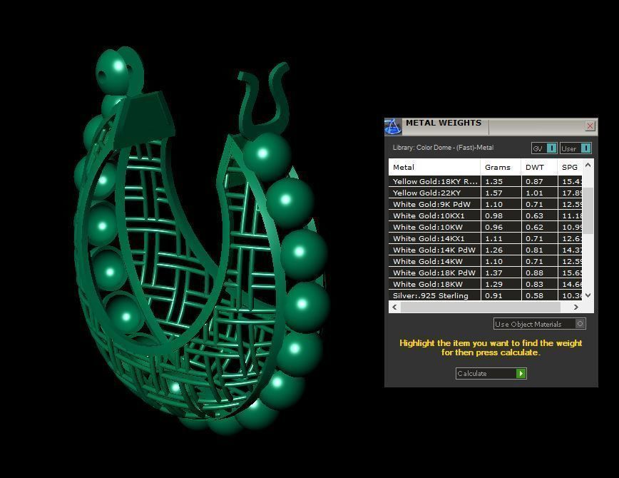 Fusion earring 3D print model_2