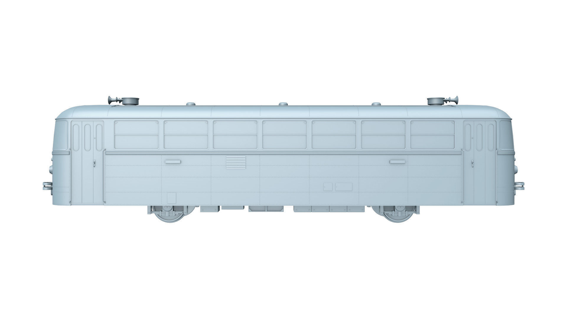 Sinobus JZ series 812 Railbus Mesh Only - STL FBX 3D model_2