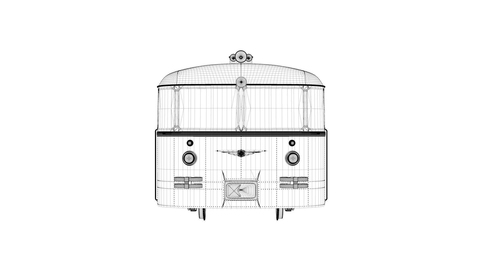 Sinobus JZ series 812 Railbus Mesh Only - STL FBX 3D model_6