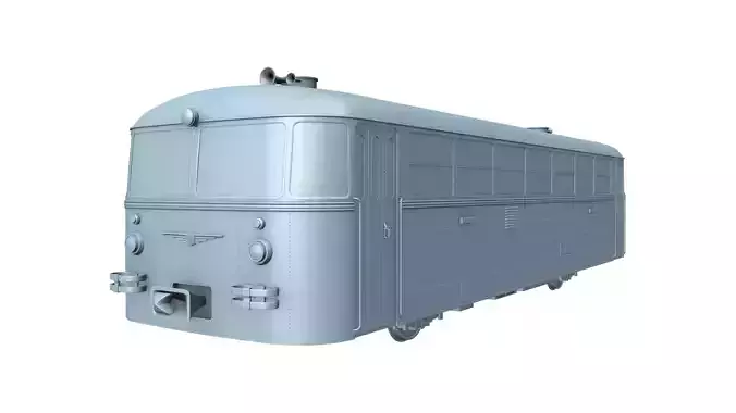 Sinobus JZ series 812 Railbus Mesh Only - STL FBX 3D model