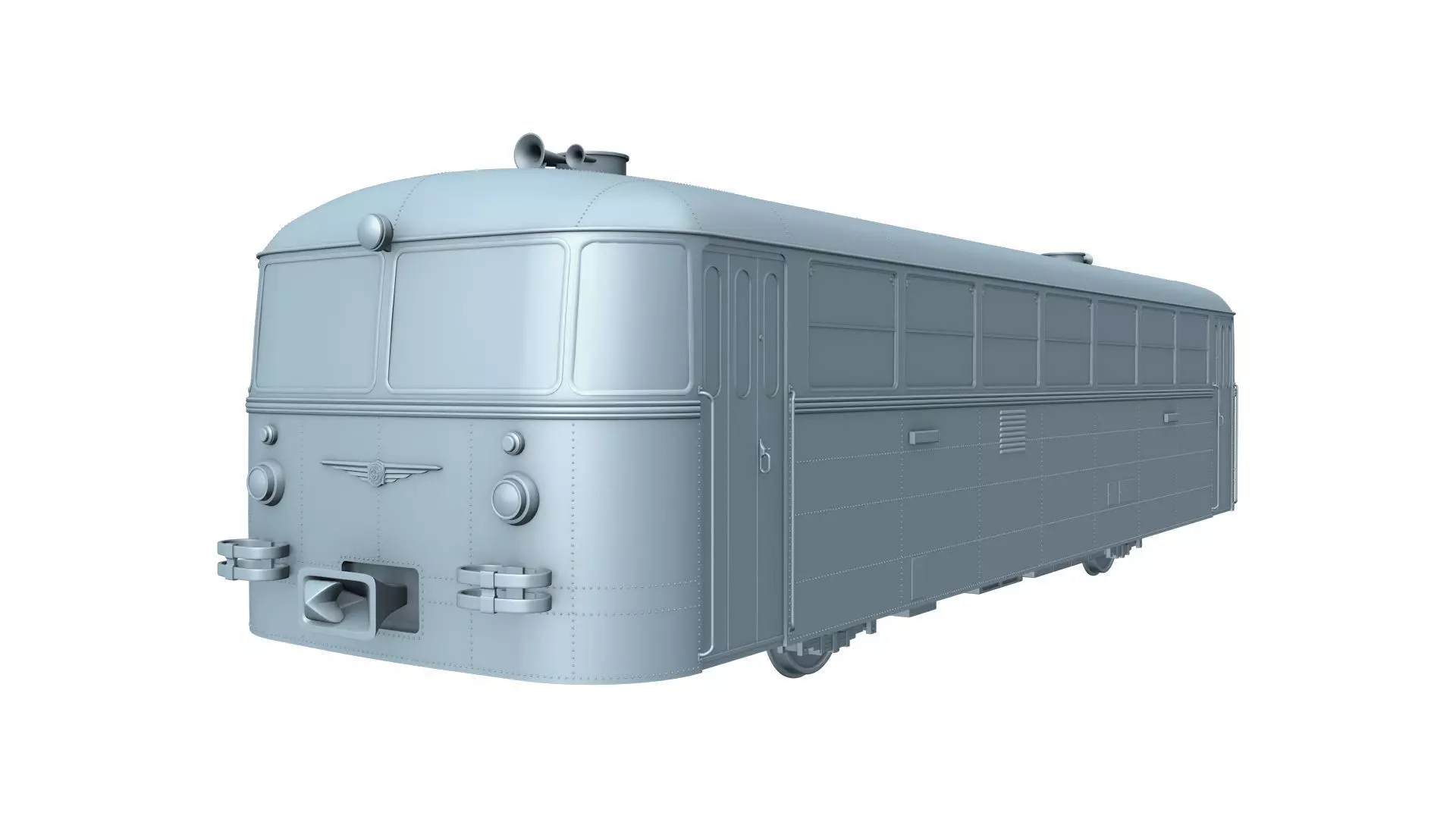 Sinobus JZ series 812 Railbus Mesh Only - STL FBX 3D model_0