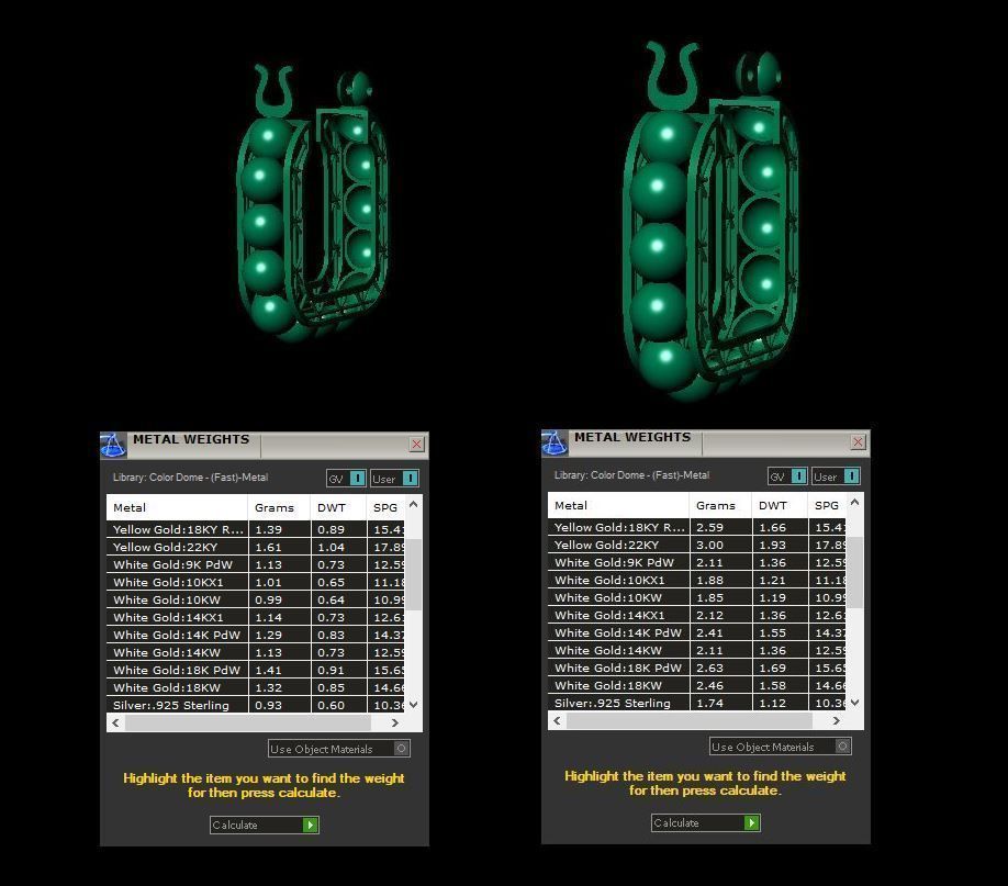 Fusion earring 3D print model_3