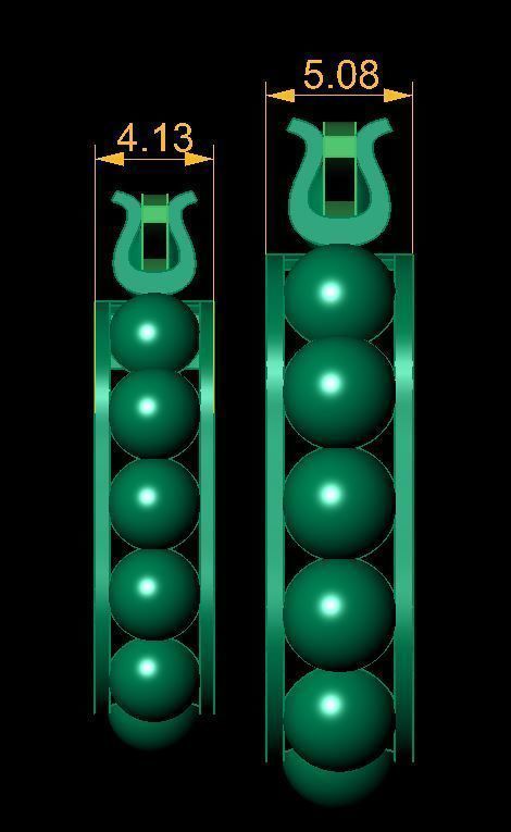 Fusion earring 3D print model_2