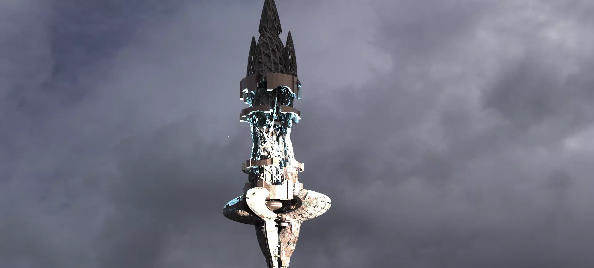 Angelic Kafziel Gateway tower 3D model_0