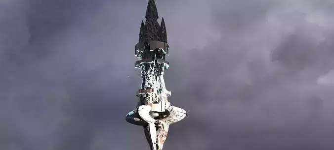 Angelic Kafziel Gateway tower 3D model