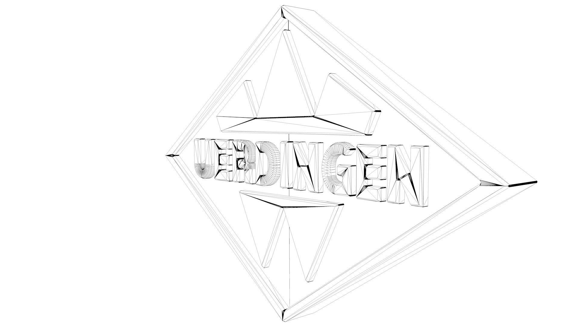 Uerdingen Emblem Mesh Only - STL FBX Free 3D model_6