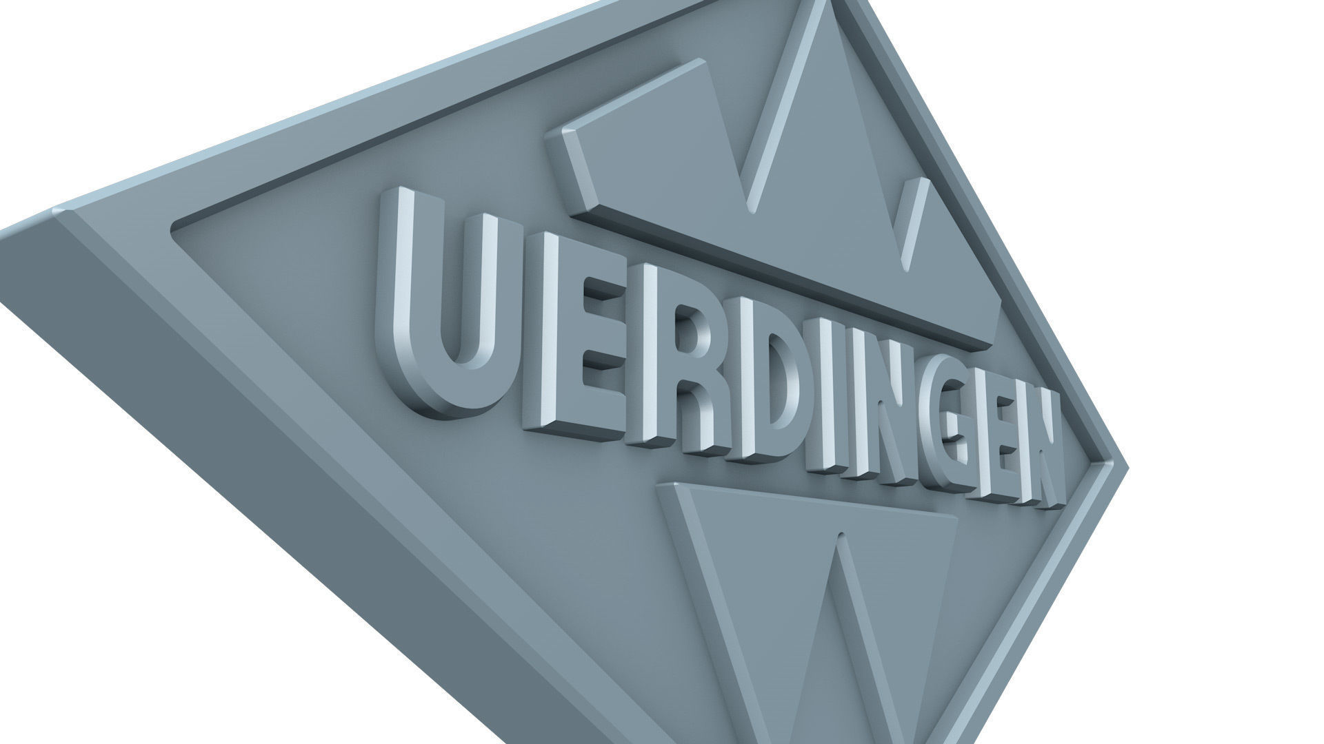 Uerdingen Emblem Mesh Only - STL FBX Free 3D model_4