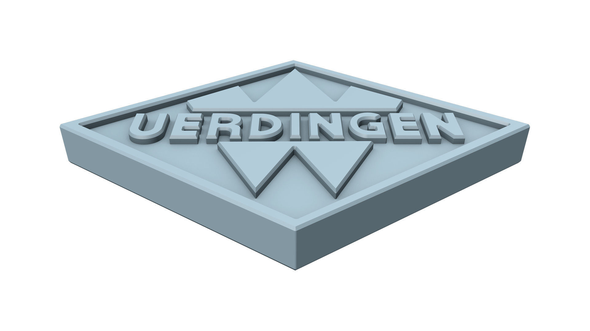 Uerdingen Emblem Mesh Only - STL FBX Free 3D model_2