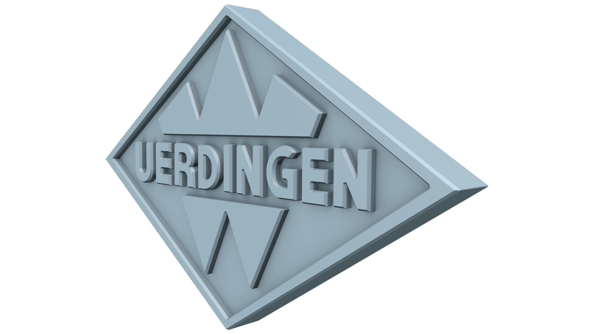 Uerdingen Emblem Mesh Only - STL FBX Free 3D model_1