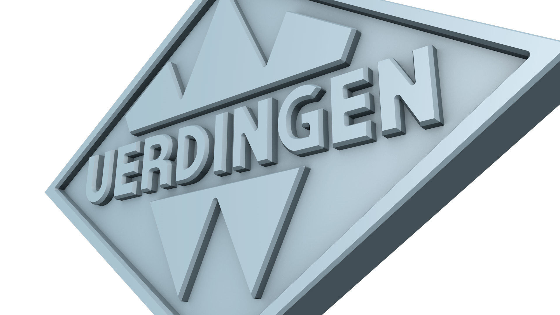 Uerdingen Emblem Mesh Only - STL FBX Free 3D model_3