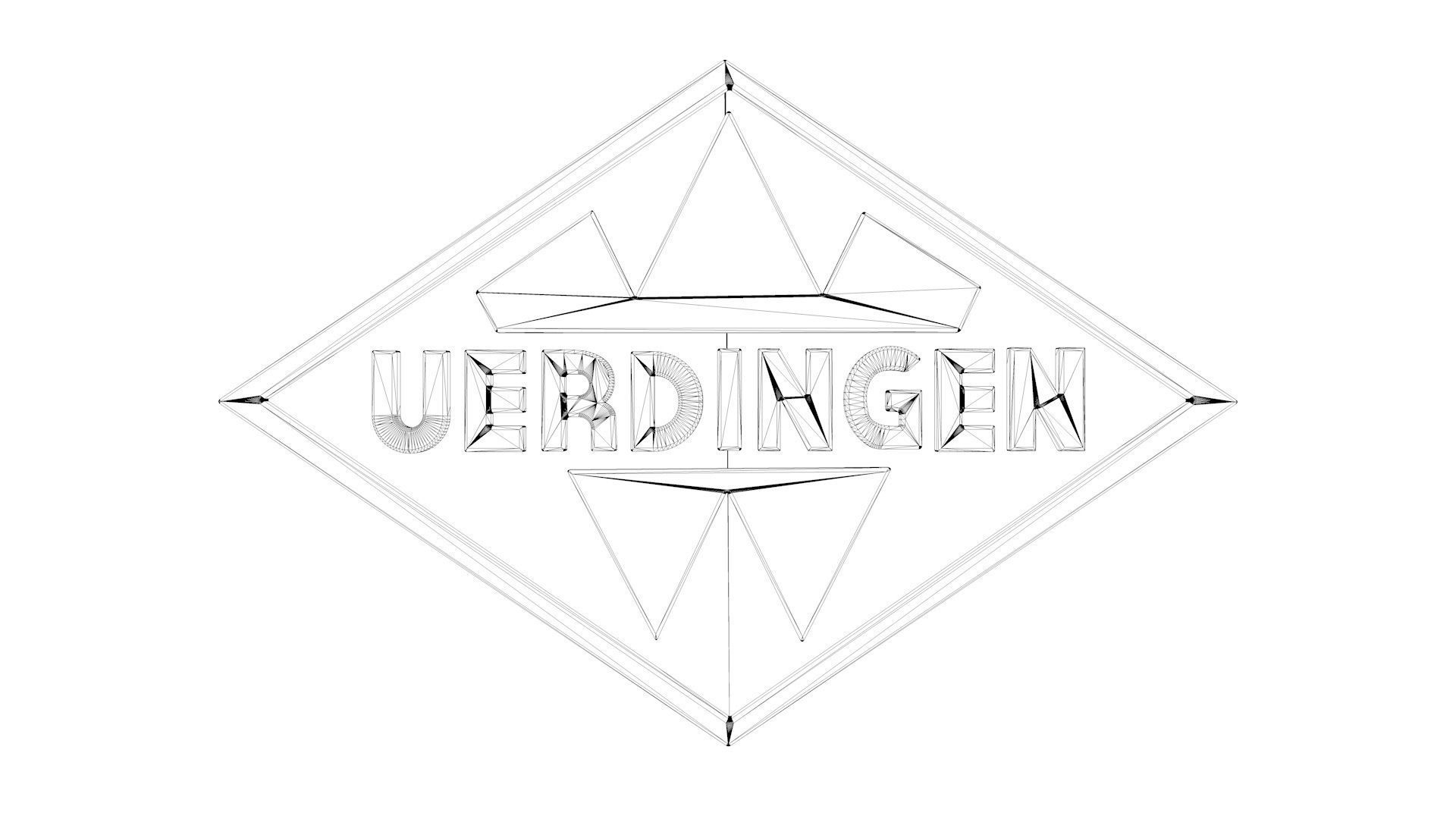 Uerdingen Emblem Mesh Only - STL FBX Free 3D model_5