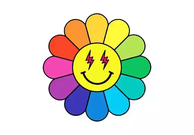 J Balvin x Takashi Murakami Flower dor Print 3D print model