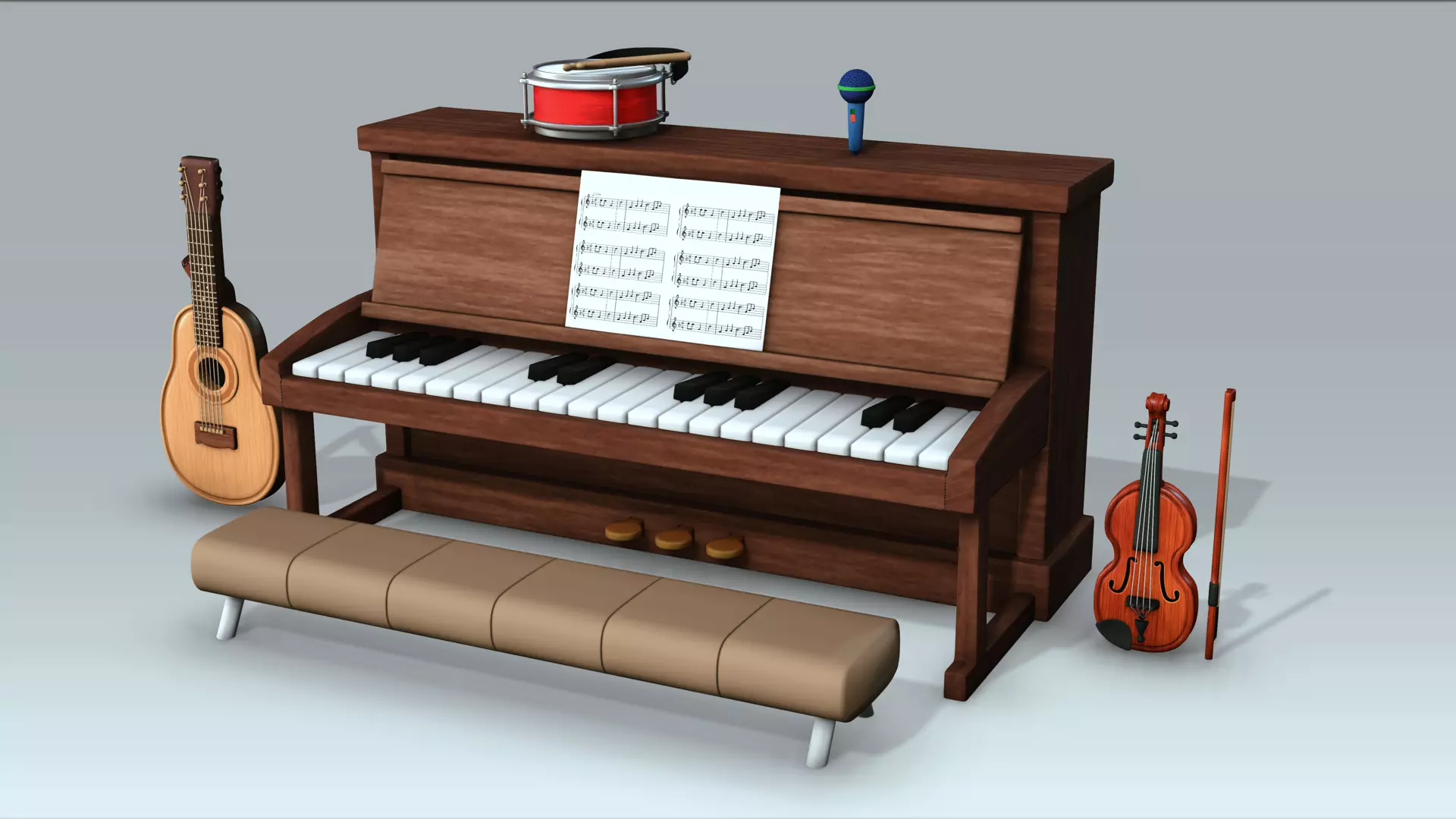 Musical Instruments 3D Model Collection_0