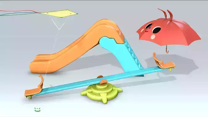 Outdoor play equipment 3D Model Collection