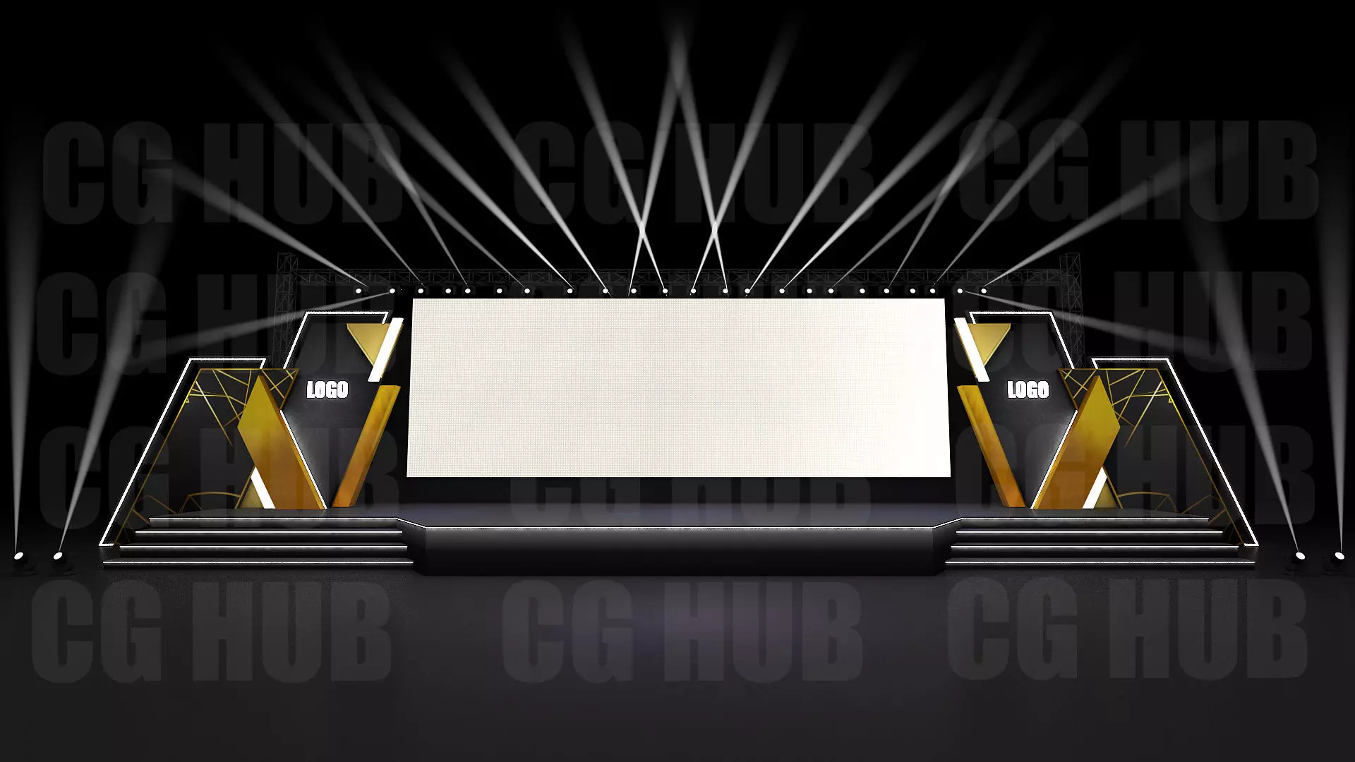 Event stage design 3D model